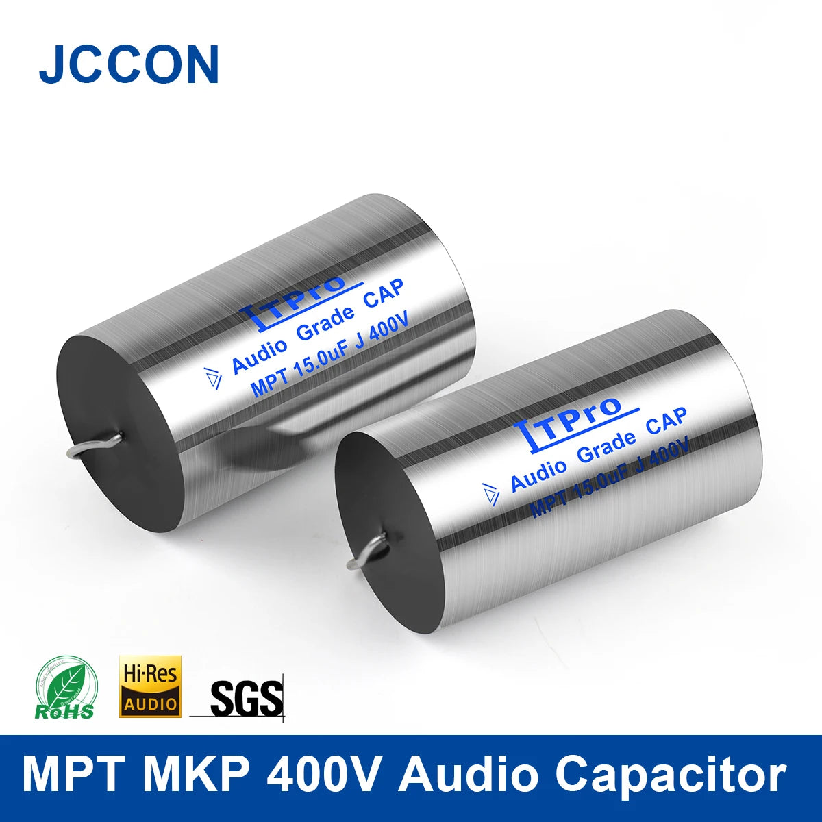 400V MPT MKP axial audio capacitor, ideal for HiFi crossover, coupling, and frequency-divided speaker circuits