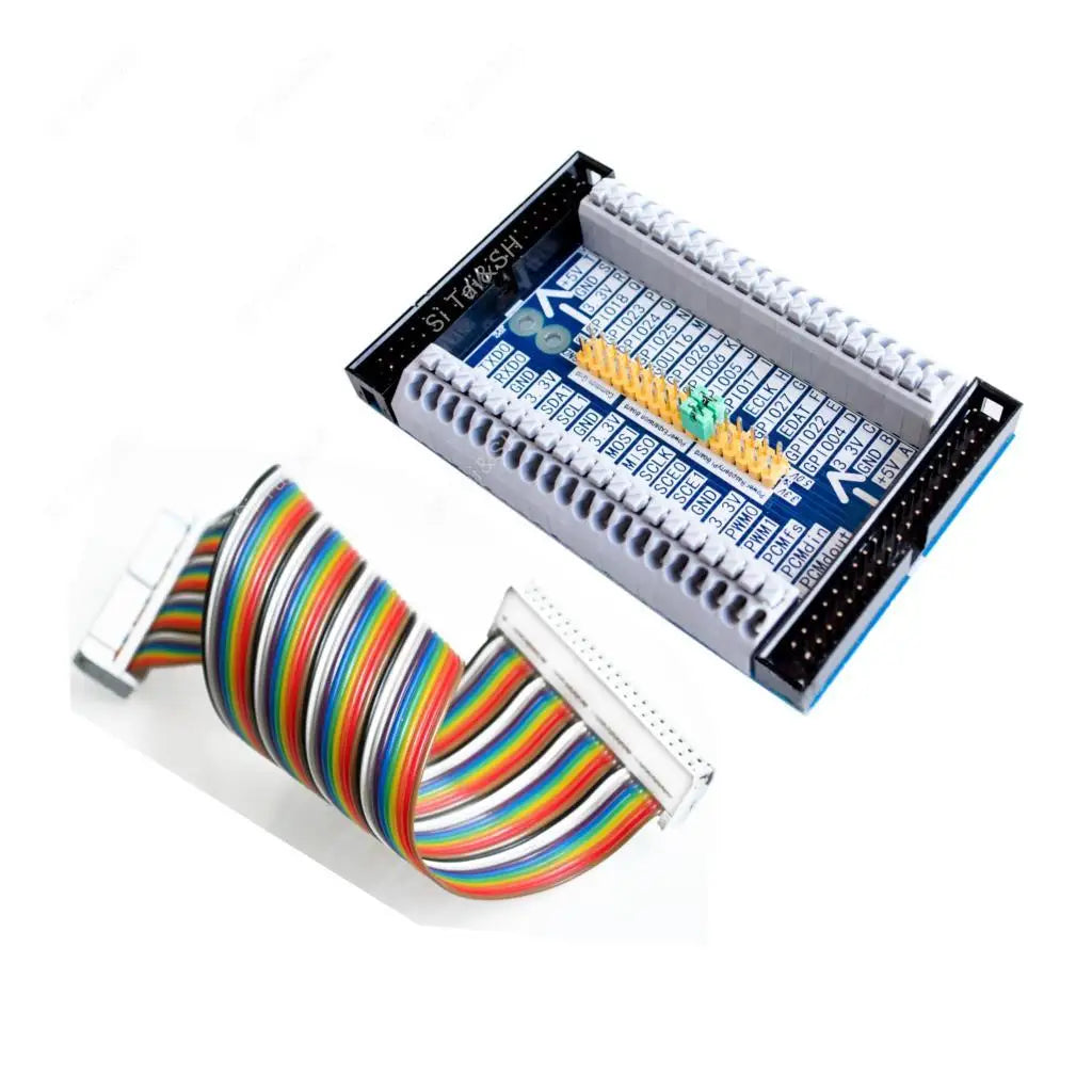 40-pin GPIO cable adapter with multifunctional cascade expansion board, compatible with Raspberry Pi 2/3 Model B and Orange Pi PC, ideal for DIY electronics and prototyping