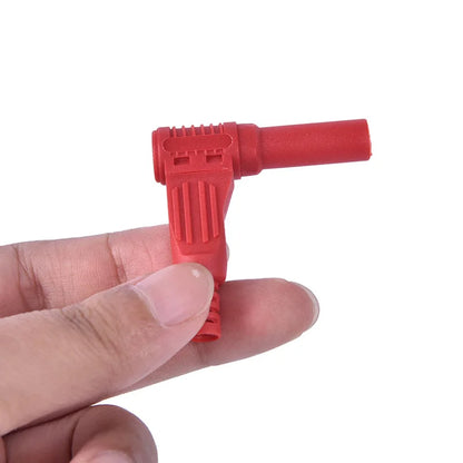 Close-up of 4mm male right angle DIY banana plug solder connector
