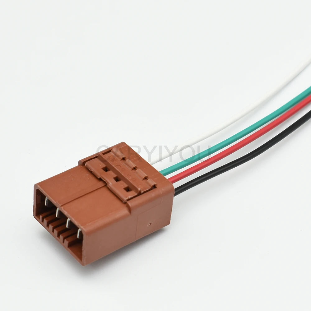 Plastic housing of 4 Pin 4.8mm brown wire car electrical connector DJ7041-4.8-11/21 with terminal for VW Audi Toyota Nissan