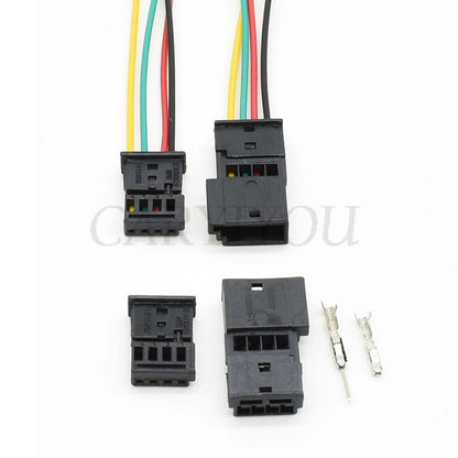Plastic housing structure of 4 Pin automotive connector for car ambient light and door light wire harness plug 968813-9 838069609 0-1452576-1 968813-1
