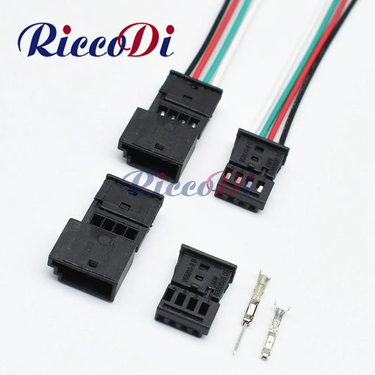 4 Pin automotive connector for car ambient light and door light wire harness plug 968813-9 838069609 0-1452576-1 968813-1 overview