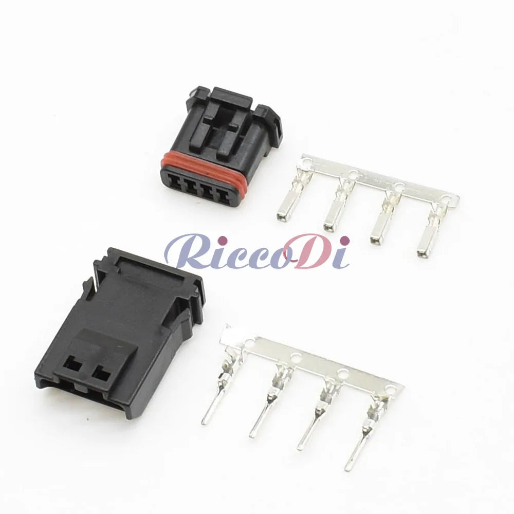 Close-up of 4 Pin waterproof auto electric connector terminals MX19004S51 MX19004P51 MX19004P52 MX19004S52
