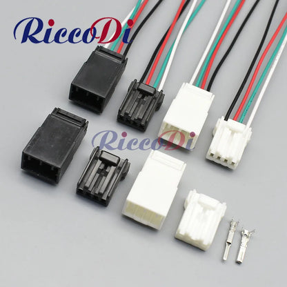 4 Pin black white male female waterproof automotive connector cable plug with housing socket 174929-1 174922-1 overview