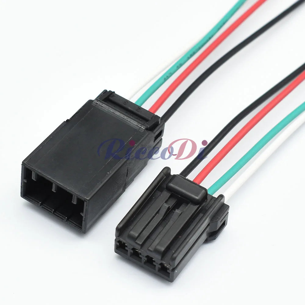 Waterproof housing detail of 4 Pin black white male female automotive connector cable plug 174929-1 174922-1
