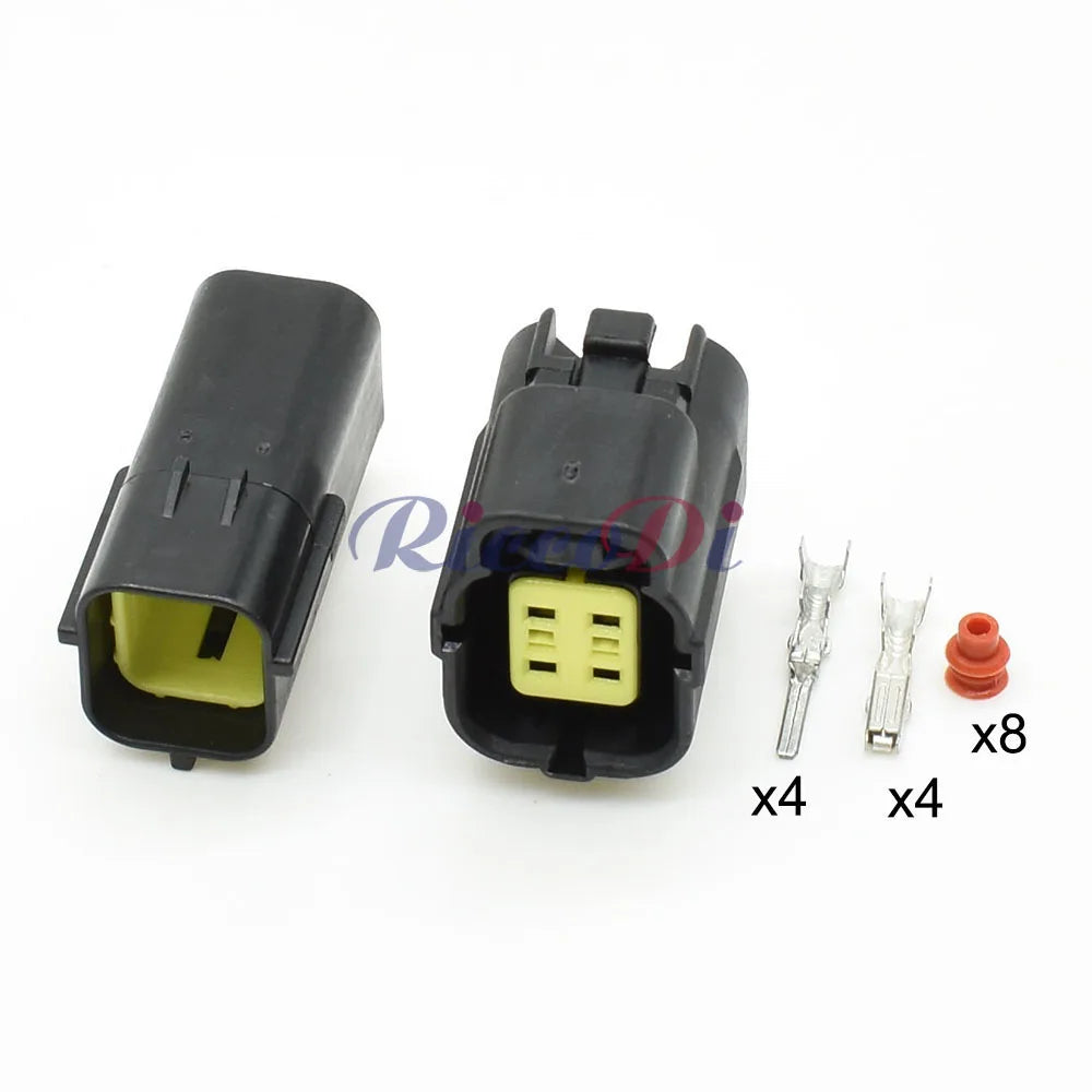 Close-up of 4 Pin Denso Oxygen Sensor Connector terminals Male Female Waterproof for MAZDA KIA