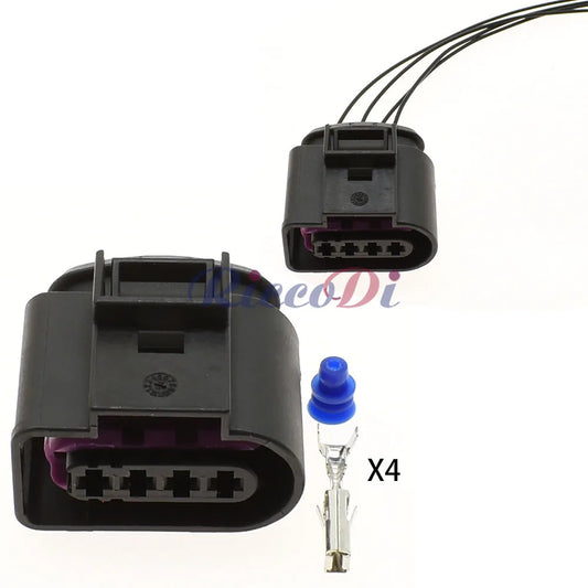 4 Pin Female Auto Waterproof Ignition Coil High Voltage Connector Plug 4D0 971 994 4D0971994, suitable for automotive applications