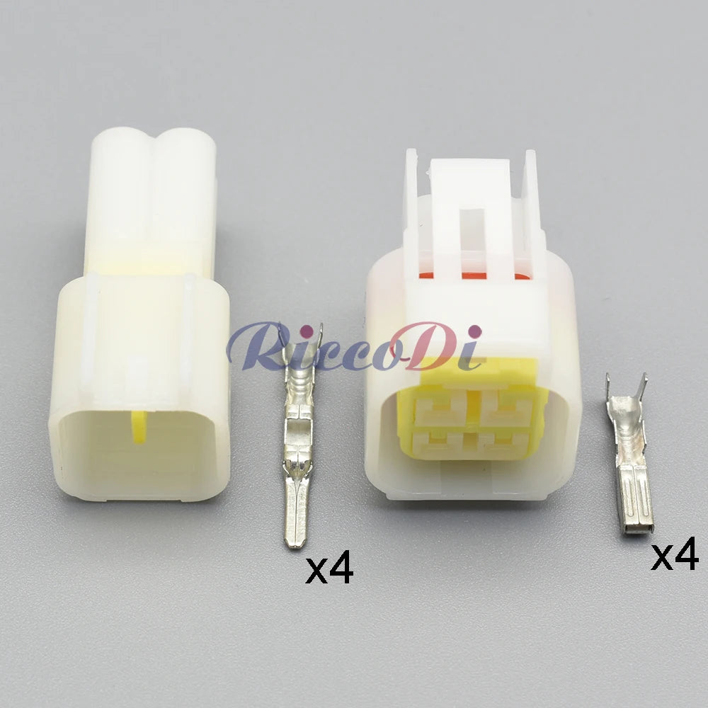 Close-up of 4 Pin FW-C-4M-B FW-C-4F-B Furukawa Electric Connector terminals for Throttle Speed Regulation Switch