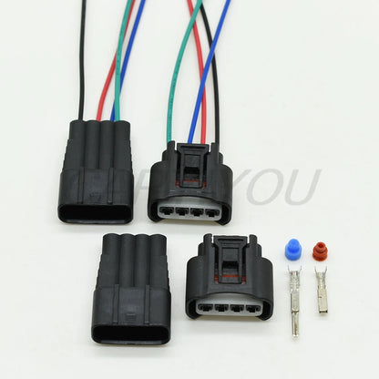Plastic housing structure of 4 Pin ignition coil plug auto socket 11885 90980-11885 7283-7449-30 for Toyota Corolla Vios Camry Highlander RAV4