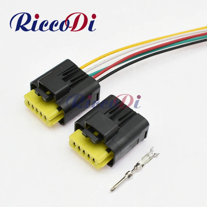 5 hole 1.5mm waterproof automotive wire connector 211PC052S0081 female male with cables