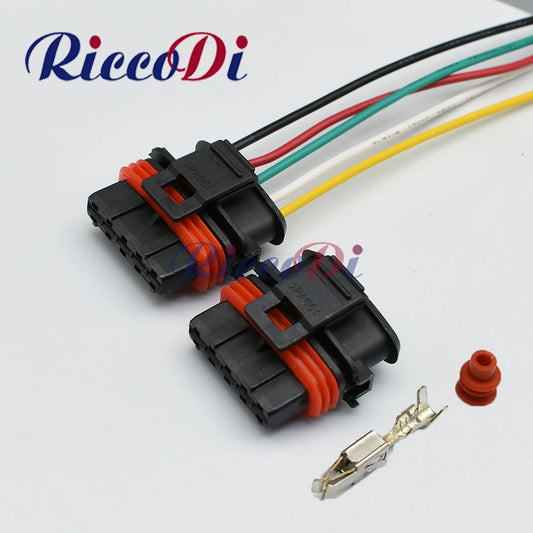 5 pin automotive injector and crankshaft sensor connector plug socket