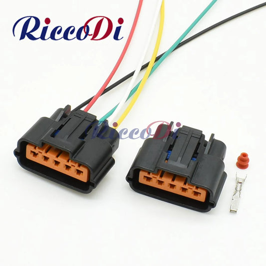 5 pin female waterproof automotive connector sealed cable socket