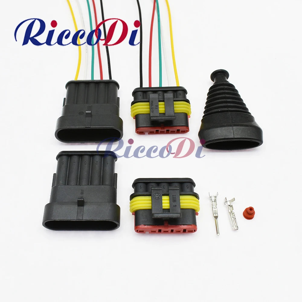 5 pin Superseal waterproof auto plug connector 282089-1 282107-1 male female plastic cable socket for cars