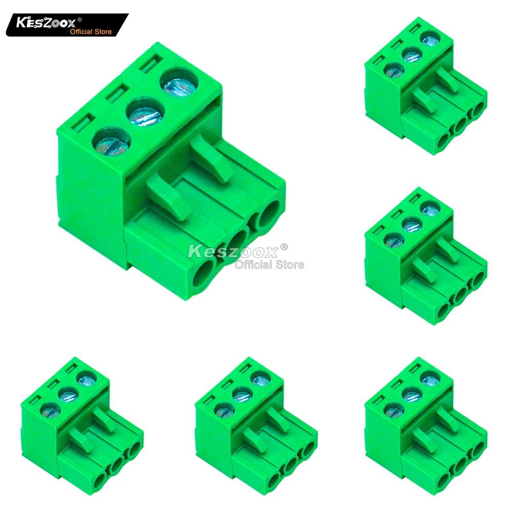 5.08mm 3 Pin Phoenix Type Connector Green