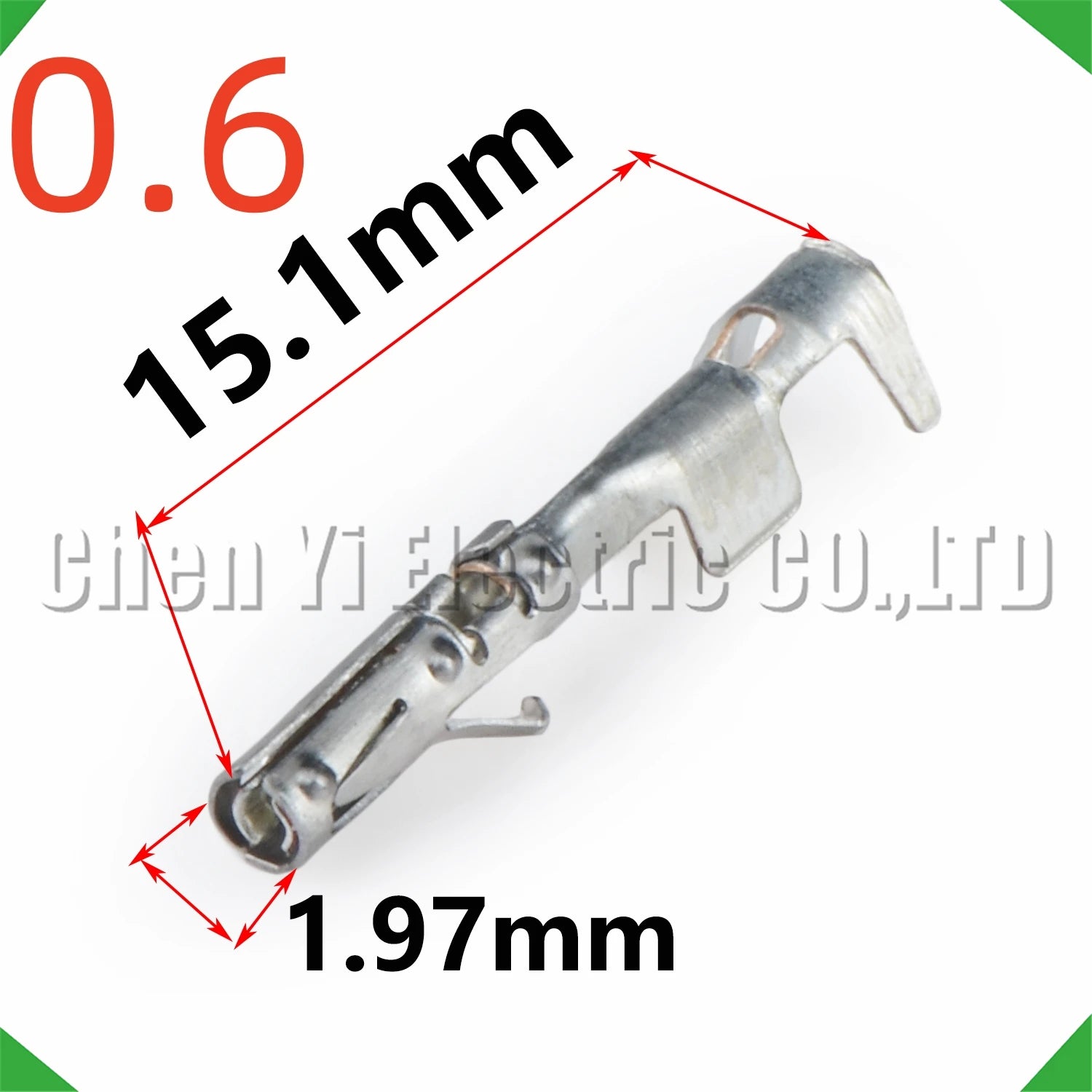 Set of 50 0.6/1.5 mm male or female wire crimp pins for automotive wire harness connectors