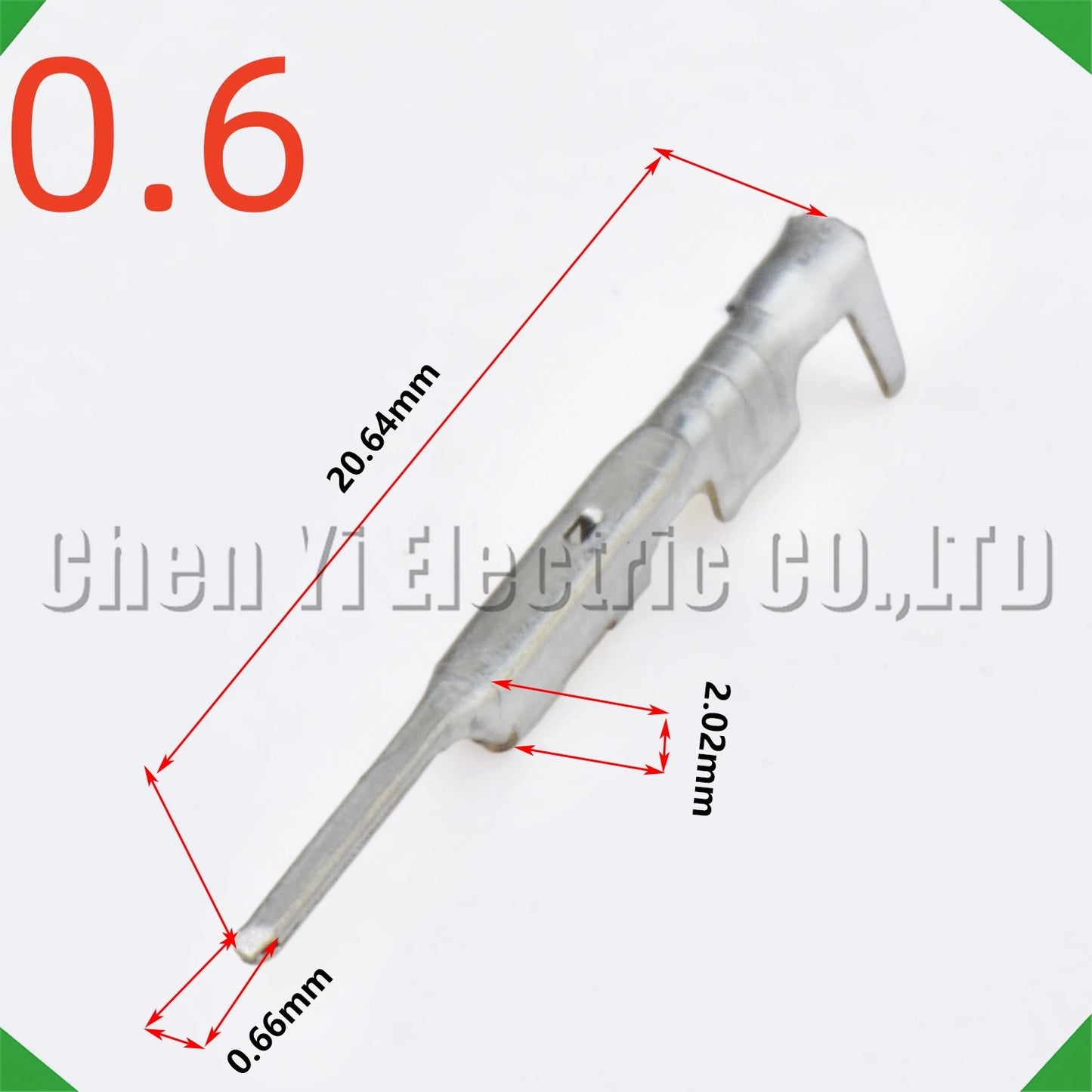 Set of 50 0.6 mm male or female wire crimp pins for automotive wire harness connectors