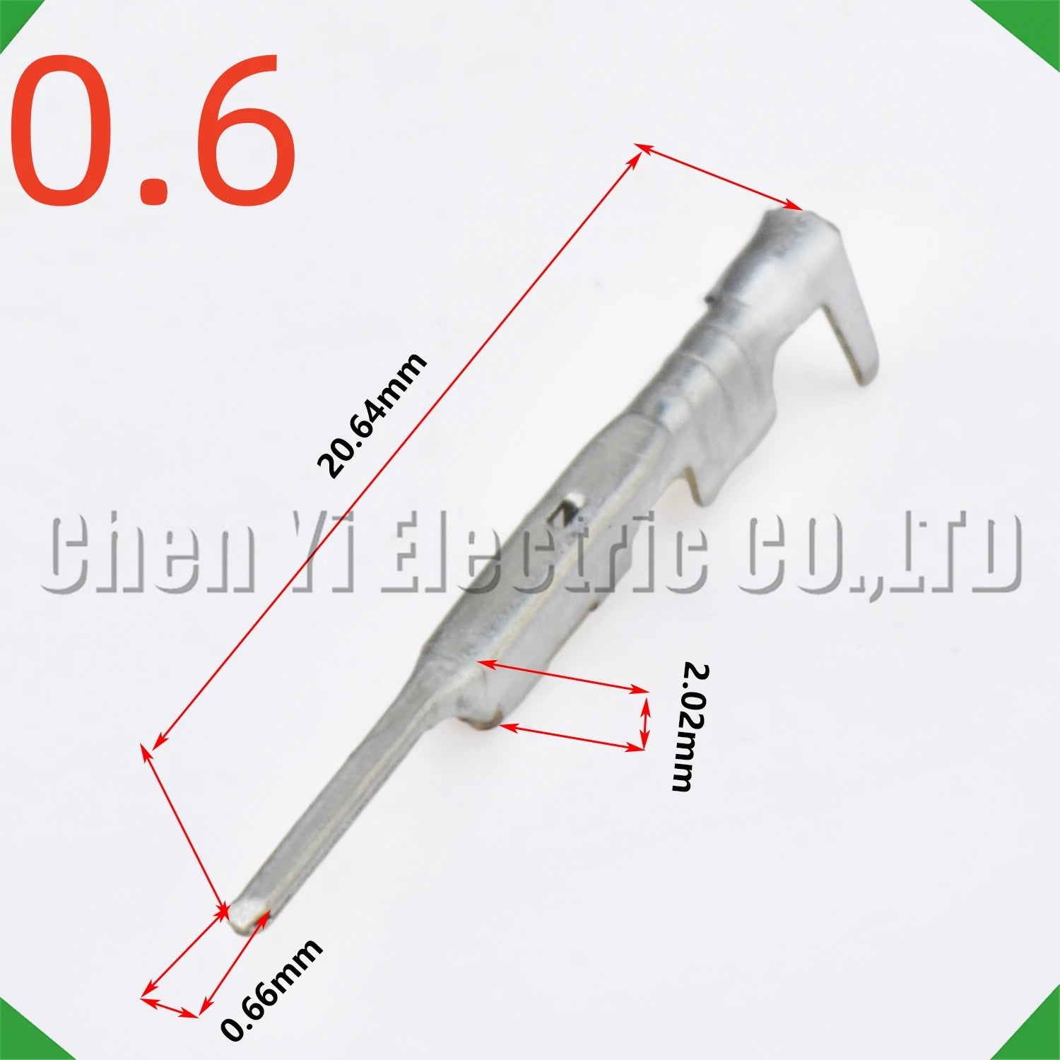 Set of 50 0.6 mm male or female wire crimp pins for automotive wire harness connectors