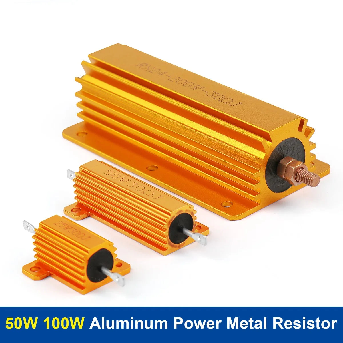 50W–100W aluminum wirewound resistor RX24 0.1Ω–10KΩ metal shell power resistor