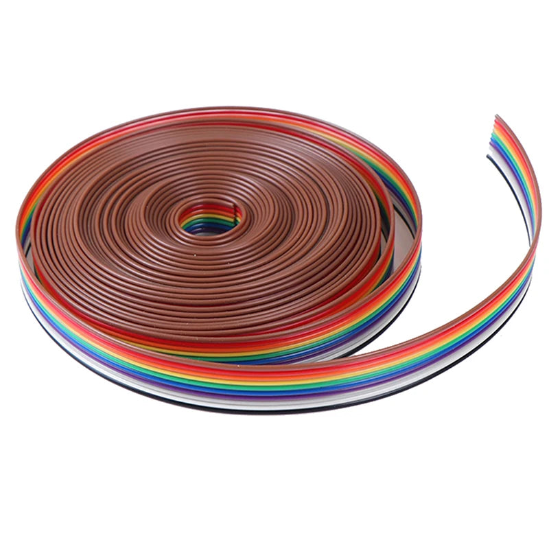 5-meter rainbow ribbon cable roll