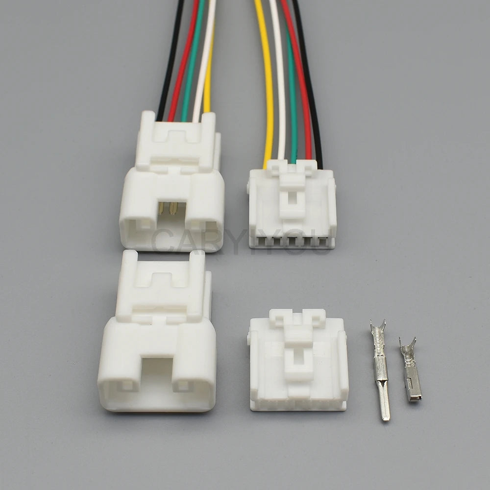 Plastic housing structure of 5 Pins automotive glass lifter socket wire harness connector 7282-1050 7283-1050 1300-3111 1300-3783 90980-12348 for Toyota