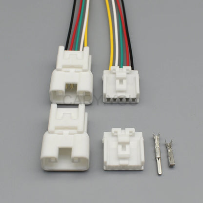 Plastic housing structure of 5 Pins automotive glass lifter socket wire harness connector 7282-1050 7283-1050 1300-3111 1300-3783 90980-12348 for Toyota
