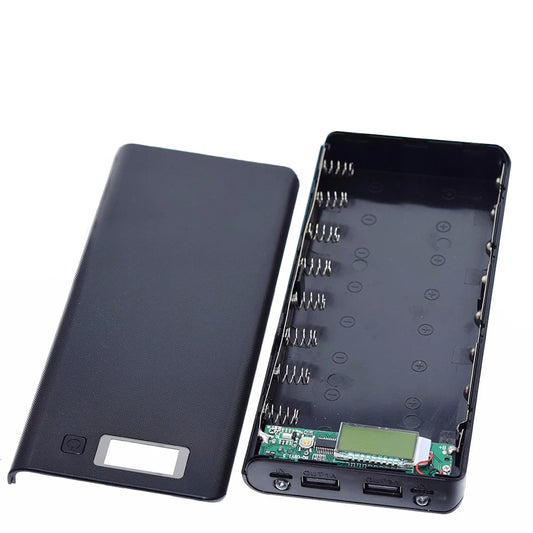 5V dual USB 8x18650 battery box DIY power bank case for mobile phones, MP3 players, and electronic devices, suitable for custom charging projects