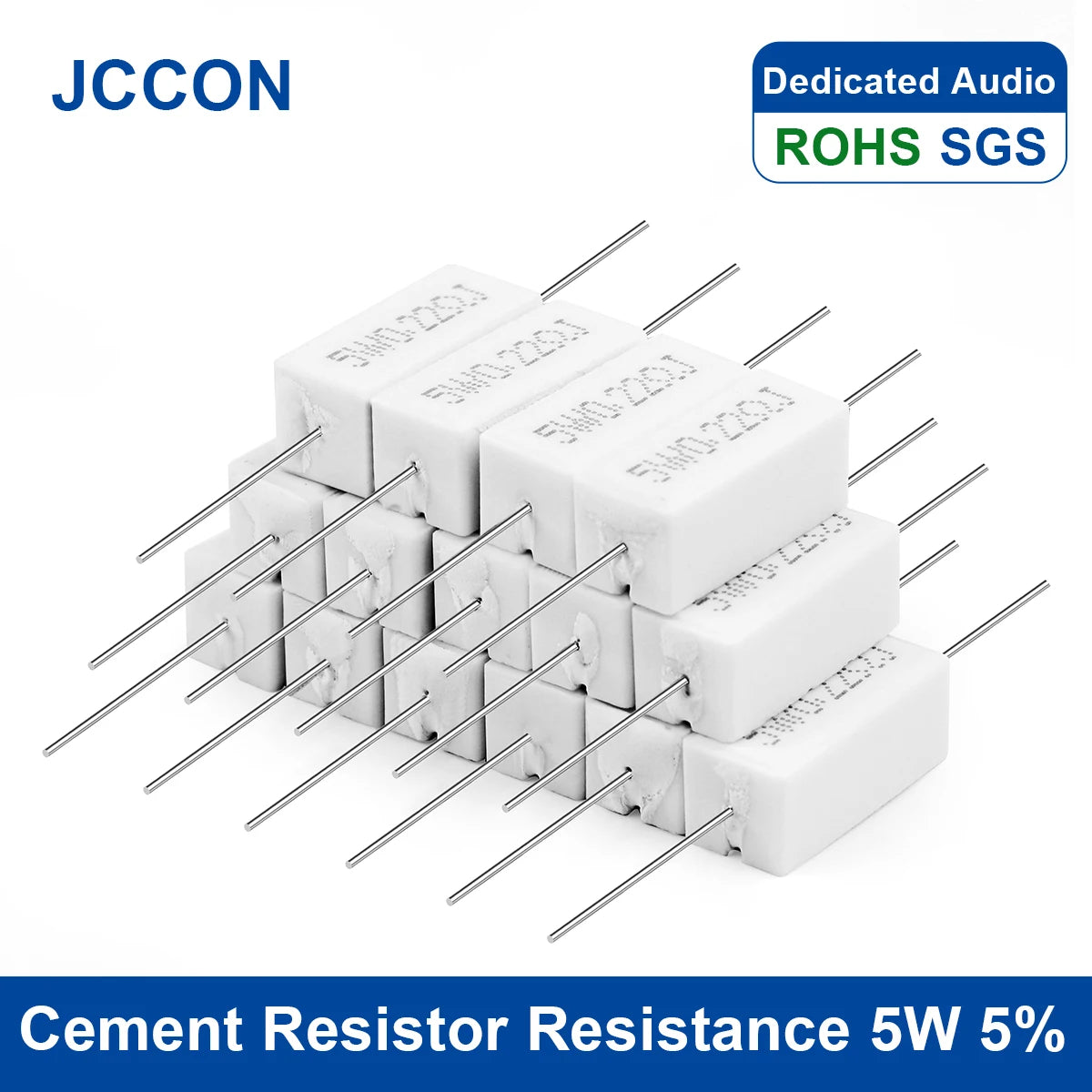 5W cement resistor 0.1Ω–10KΩ 5% power resistance ceramic cement