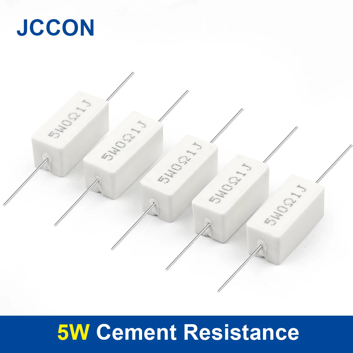 5W cement resistor 0.1Ω–6.8KΩ 5% tolerance ceramic cement resistance