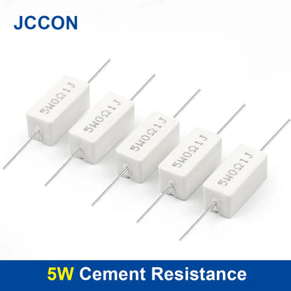 5W cement resistor 0.1Ω–6.8KΩ 5% tolerance ceramic cement resistance