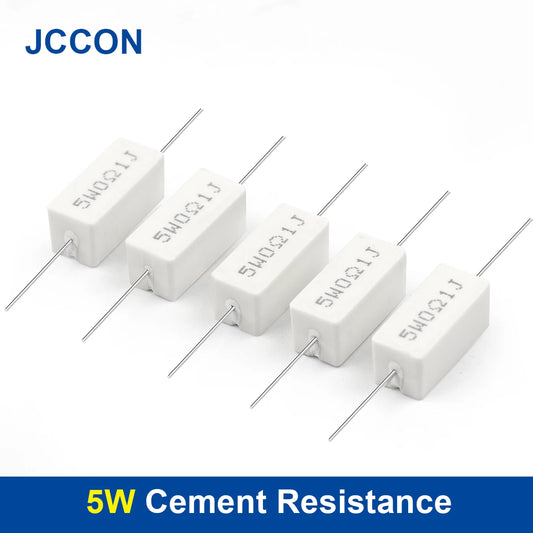 5W cement resistor 0.1Ω–6.8KΩ 5% tolerance ceramic cement resistance