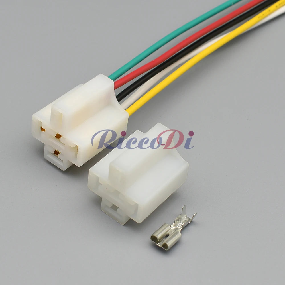 5 Way auto relay connector 6.3 Series unsealed wire plug automotive instrument socket