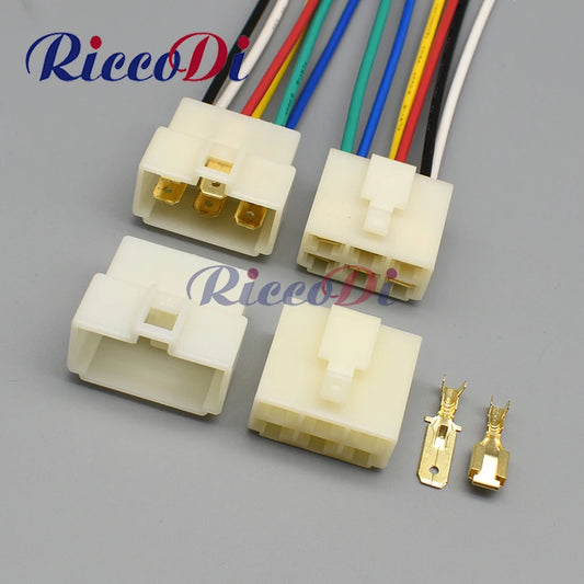 6.3 series 6 pin female and male connector plug with terminals DJ7061-6.3-11 DJ7061-6.3-21
