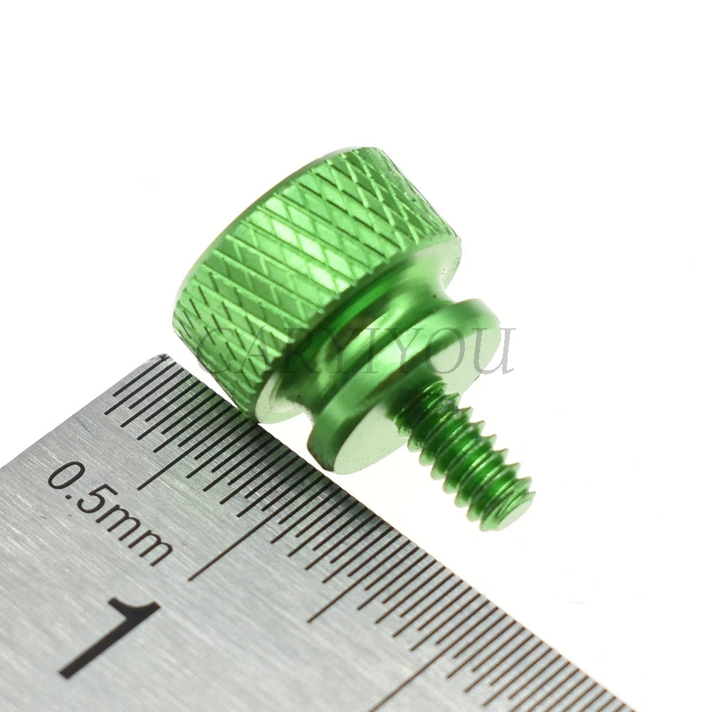 6#-32×6.5 aluminum alloy hand screw for computer case side panel, color nail finish