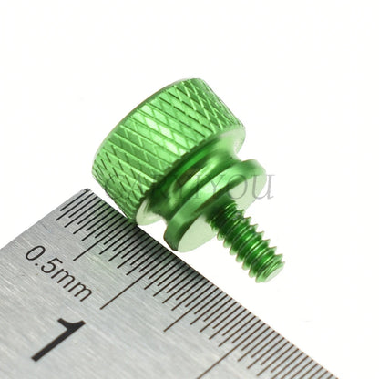 6#-32×6.5 aluminum alloy hand screw for computer case side panel, color nail finish