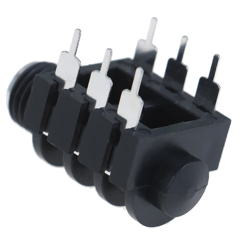 6.35mm 6P/6PIN stereo microphone female socket for audio applications