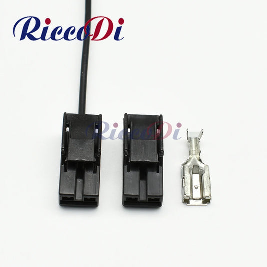 6.3mm automotive wiring connector harness socket with black housing for vehicle electrical systems