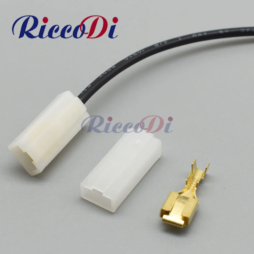 6.3mm female automotive wiring connector with terminal socket for reliable vehicle harness connections