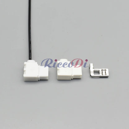 6.3mm automotive female flag plug with spring nylon sheath 176497-1 for secure and durable wiring harness connections