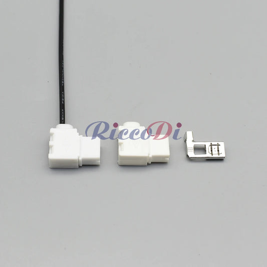 6.3mm automotive female flag plug with spring nylon sheath 176497-1 for secure and durable wiring harness connections