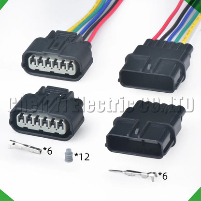 6 pin automotive connector for accelerator pedal and throttle valve controller wire harness
