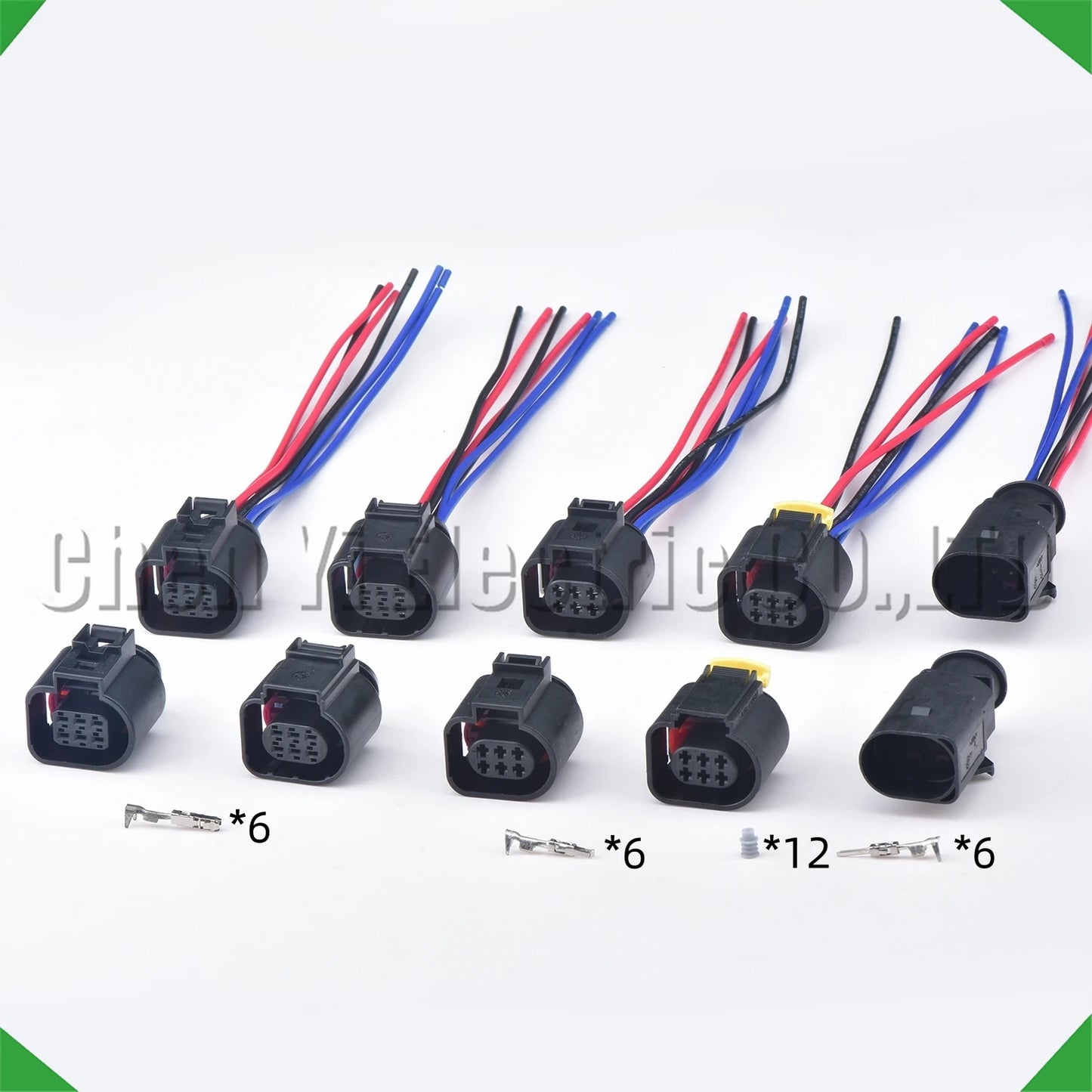 6 pin auto temp sensor, reversing radar, throttle valve connector injection plug for 42121700, 3B0973813, 1J0973713, 4H0973713, 5N1973206
