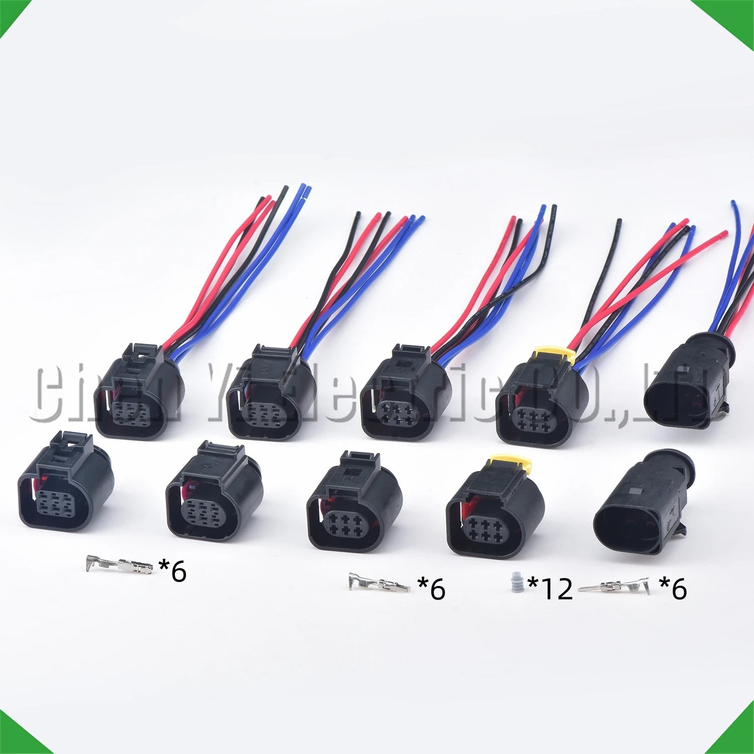 6 pin auto temp sensor, reversing radar, throttle valve connector injection plug for 42121700, 3B0973813, 1J0973713, 4H0973713, 5N1973206