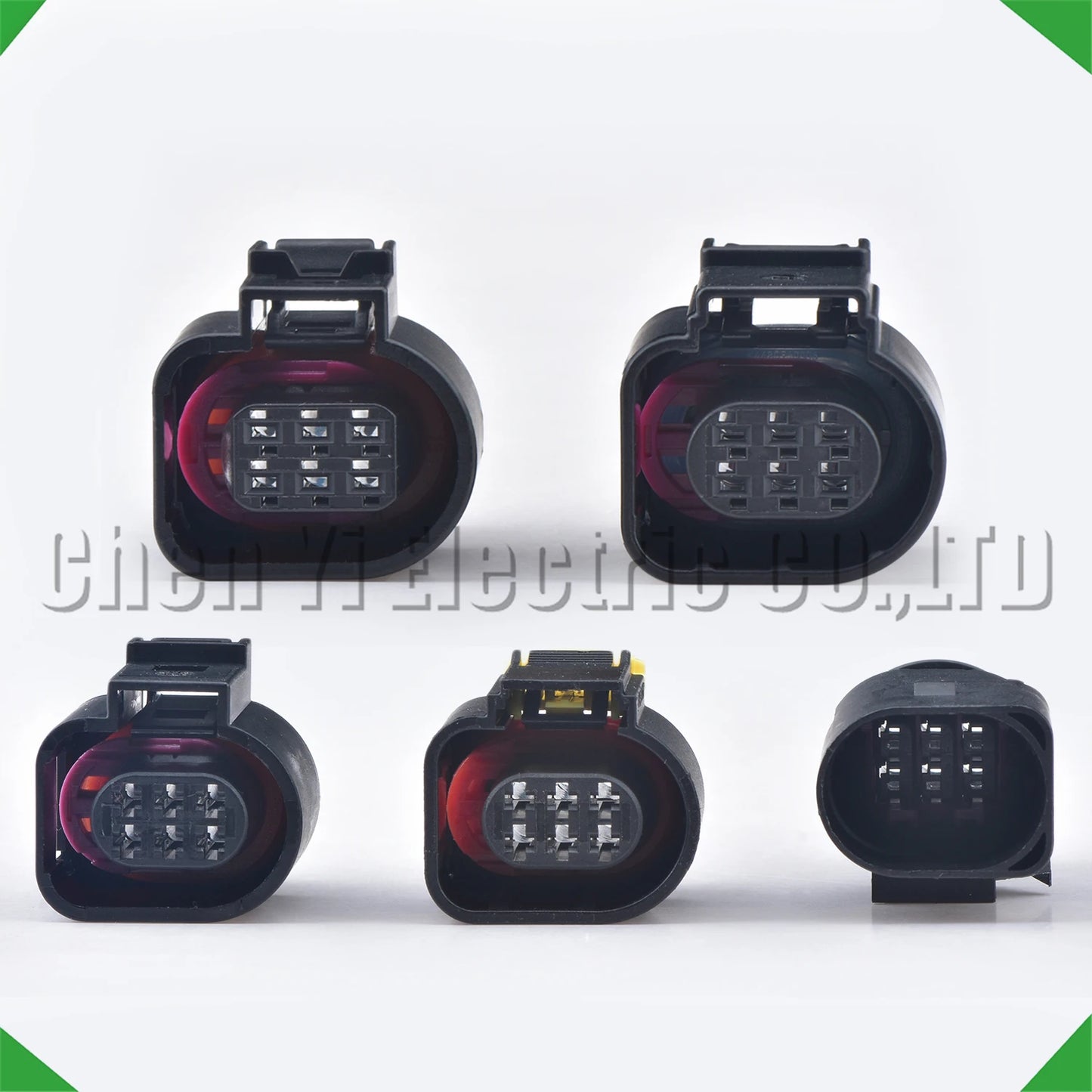 Set of 6 pin auto temp sensor reversing radar throttle valve connectors for automotive injection applications