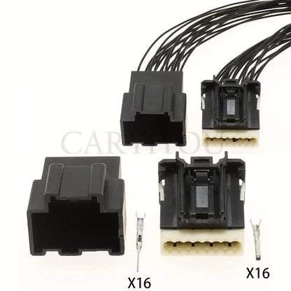 6 pin female male car electrical wire plug wiring harness cable socket with terminals 34729-0160