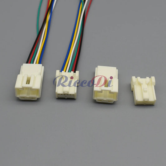 6 pin female male automotive rear view camera wire socket connector