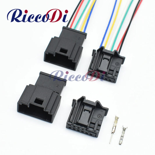 6 pin car female male sunroof reading light rearview mirror switch wiring harness plug for VW