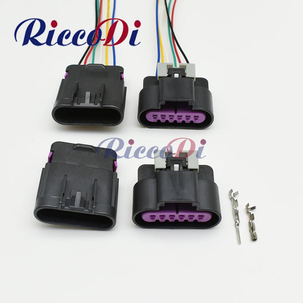 6 pins car waterproof connector for automotive throttle sensor wire socket