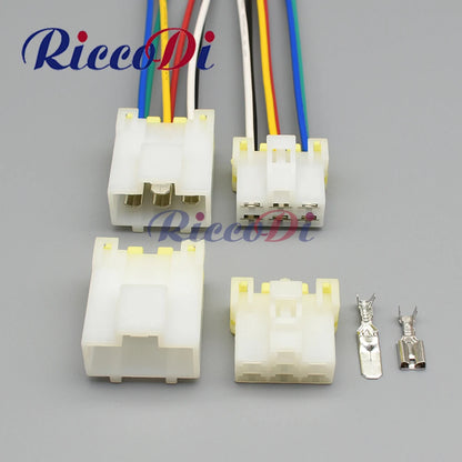 Male female 6 way motormeter connector car instrument high current socket with cables 7122-6060 7123-6060