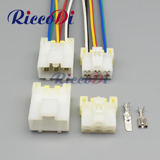 Male female 6 way motormeter connector car instrument high current socket with cables 7122-6060 7123-6060