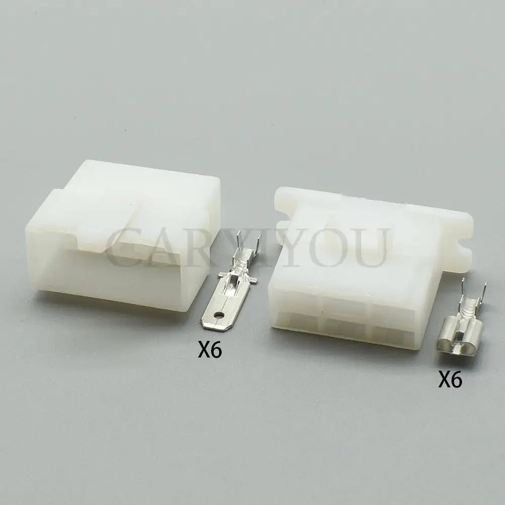 6110-4563 6 pin unsealed automotive wiring connector with female male socket plug